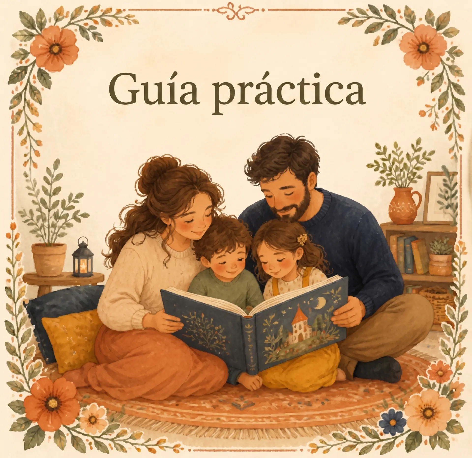 Portada ilustrada de la guía práctica para usar las parábolas en familia